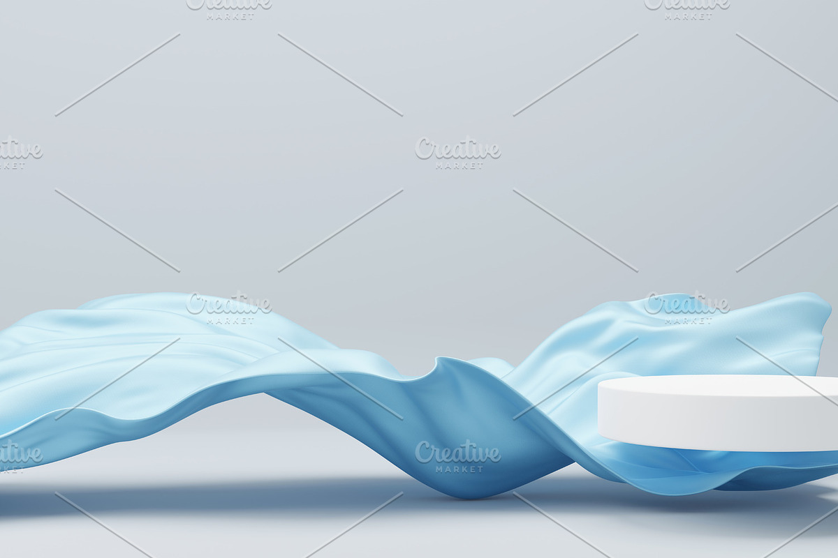 Product display with fabric, an Object Illustration by ArtBackground