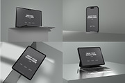 4x Apple Devices Mockup Pack, a Mac Mockup by HAZARD MOCKUPS (Thumbnail 1 of 9)
