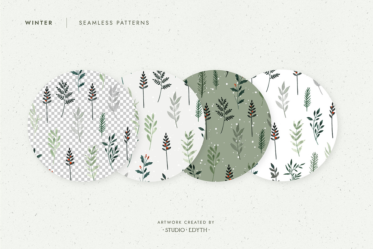 Watercolor Winter Bundle, an Illustration by Studio Edyth (Photo 3 of 6)