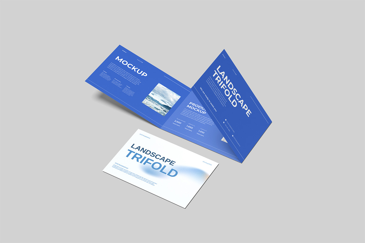 Landscape Trifold Mockup, an Advertising Mockup by Afif_studio (Photo 3 of 5)