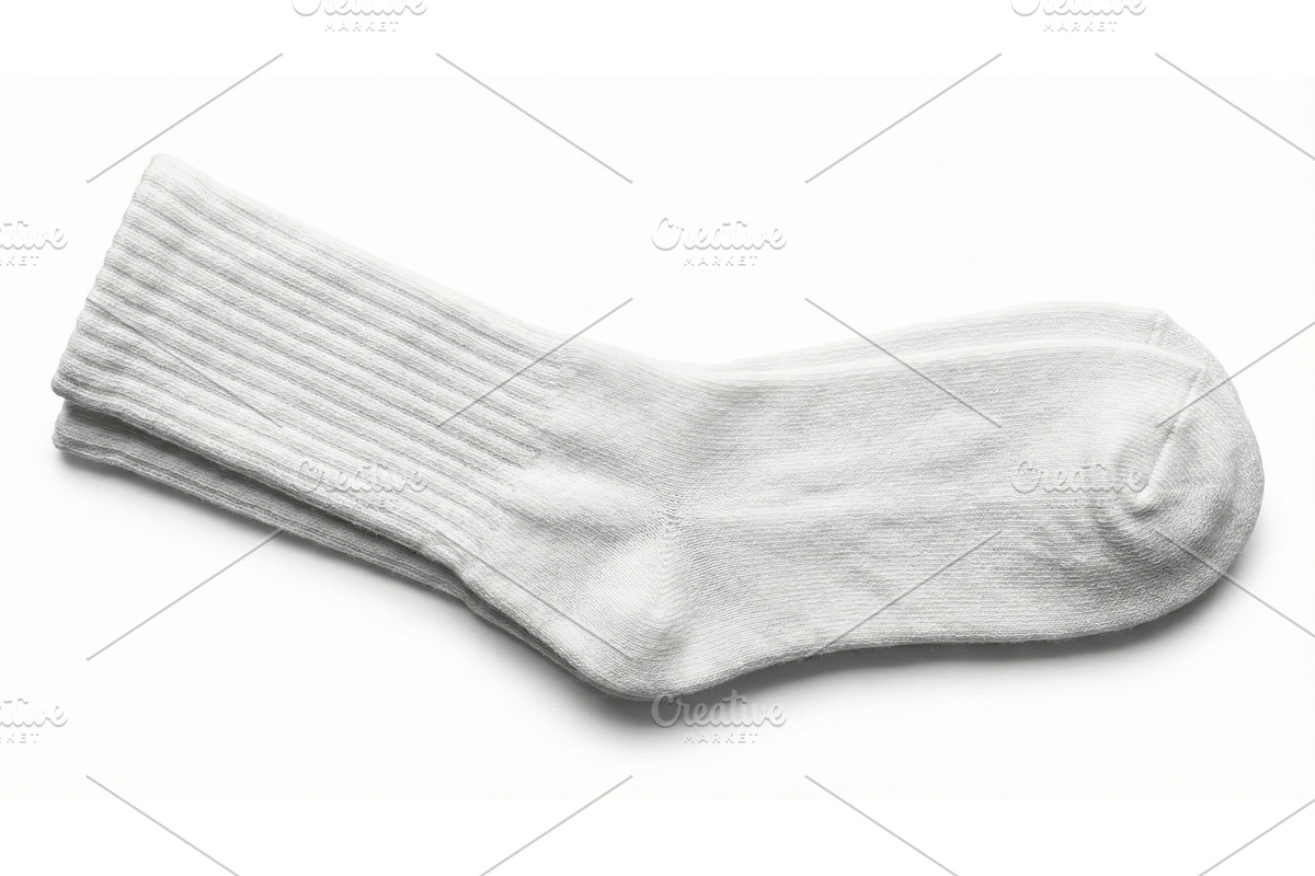 White Socks, White BG, an Object Illustration by CREATIVEDEF