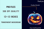 Watercolor Halloween Pumpkin PNG, an Illustration by SinaCreation (Thumbnail 6 of 7)