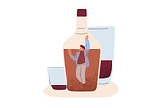 Alcohol abuse and addiction concept, a Food Illustration by Good Studio (Thumbnail 4 of 7)