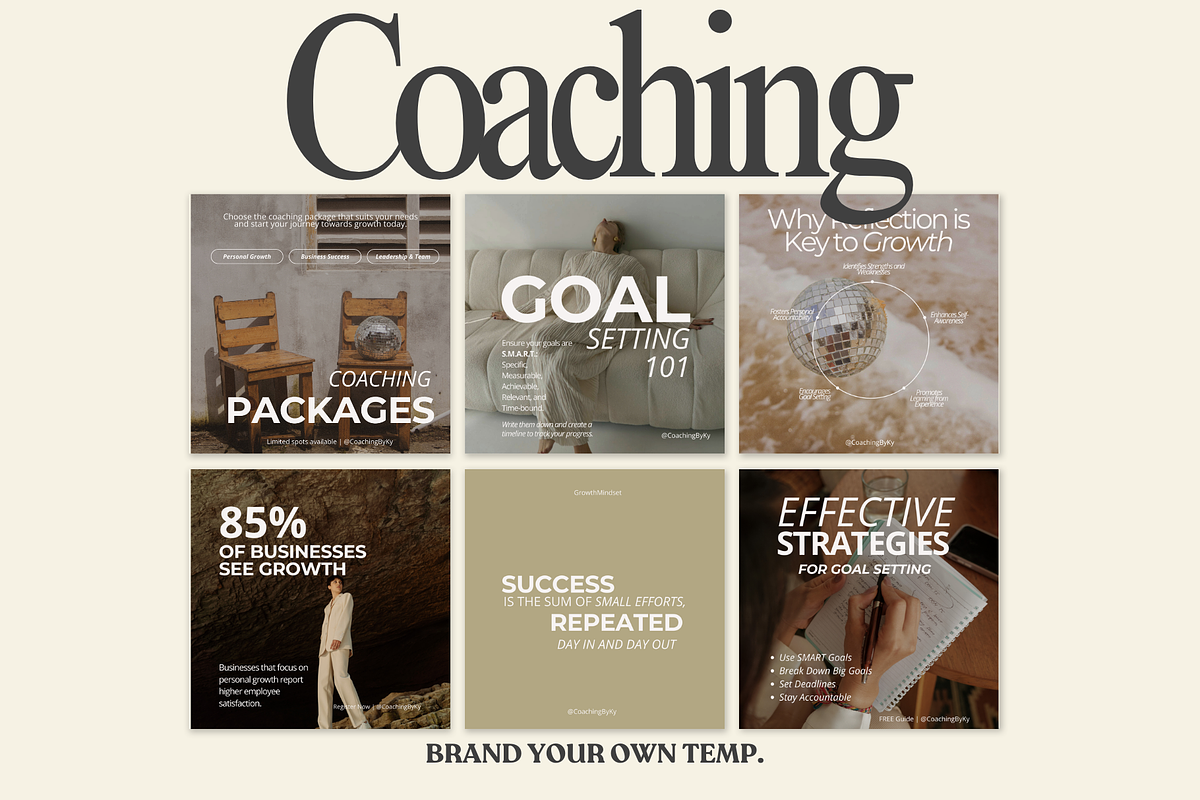 Coaching Canva Templates, a Social Media Template by BYOTstudios (Photo 2 of 8)