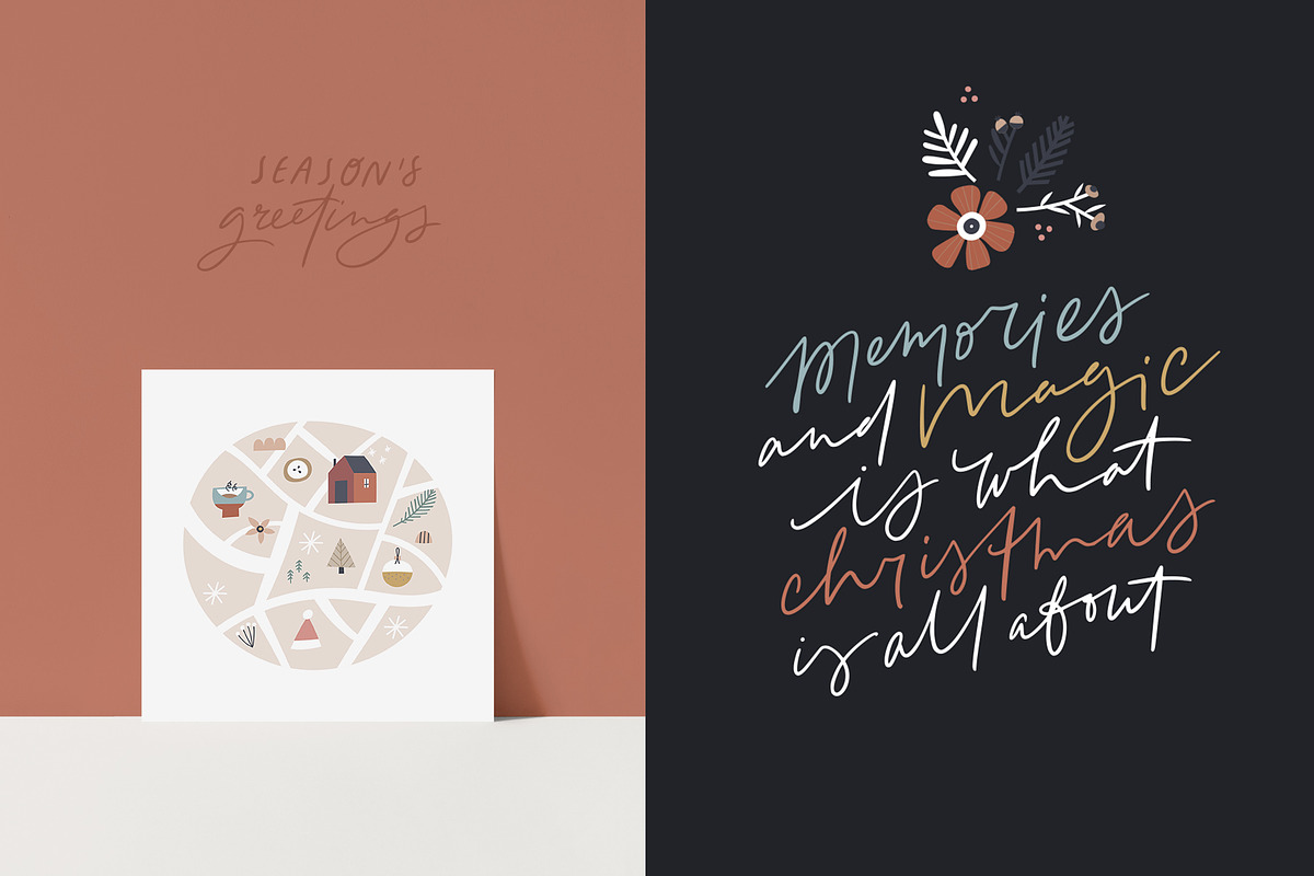 Scandi Christmas: map & card creator, a Decorative Illustration by Olia (Photo 12 of 19)