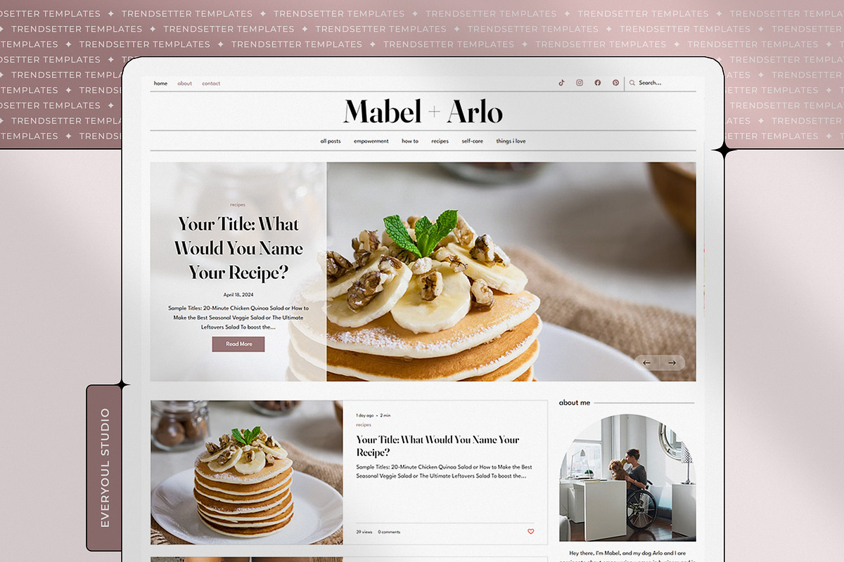 Mabel + Arlo Wix Template, a Wix Template by Girl Boss From Home (Photo 7 of 8)