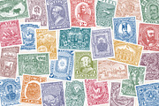 Vintage Postage Stamps Collection, an Object Graphic by Graphic Goods (Thumbnail 7 of 12)