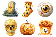 Yellow Halloween Clipart Sublimation, an Illustration by SinaCreation (Thumbnail 3 of 5)