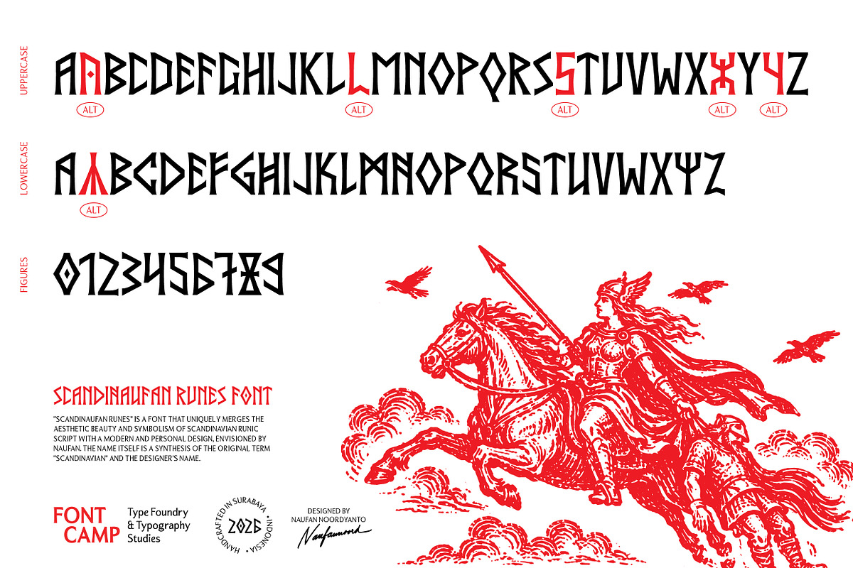 Scandinaufan Runes Font, a Serif Font by Fontcamp Type Foundry (Photo 3 of 16)