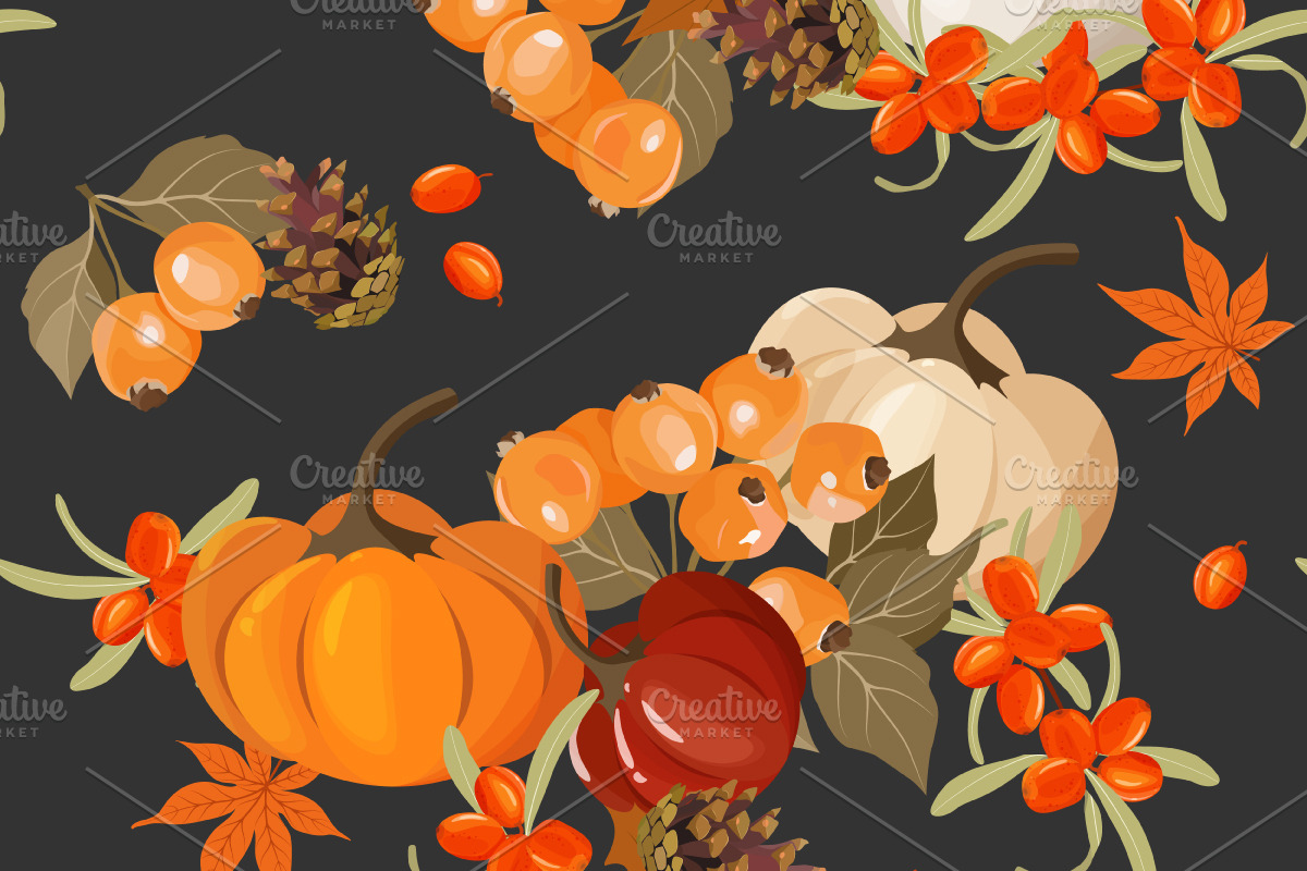 Autumn Pumpkin Patterns Set, a Pattern Graphic by artdemidova (Photo 2 of 5)