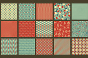 Retro Christmas digital paper, a Pattern Graphic by Paper Farms (Thumbnail 2 of 2)