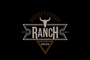 Country Western Bull Logo Design