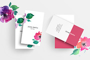 Portrait Floral Business Card, a Business Card Template by RCDesigns (Thumbnail 2 of 2)