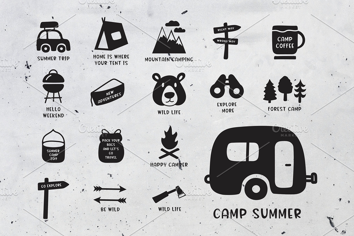 Adventure Font and Camping Pack, a Script Font by Nadezda (Photo 9 of 11)