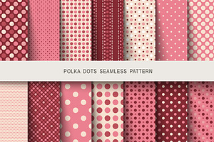 Seamless vintage patterns polka dots, a Pattern Graphic by Gurza SHOP