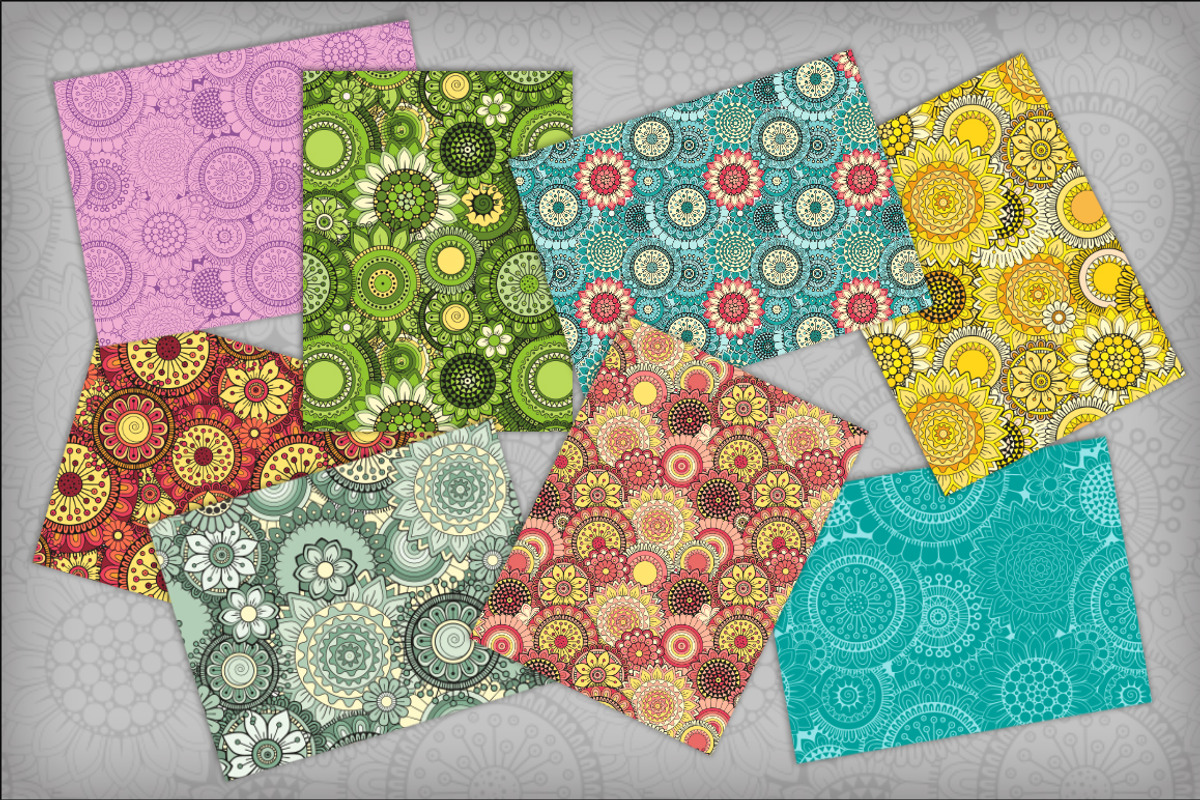Bright Vector Mandala Fonts, an Illustration by Nataliia Toporovska (Photo 2 of 6)