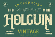 Holguin - Vintage Typeface, a Serif Font by Arendxstudio (Thumbnail 1 of 11)
