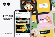Fitness Instagram Creator, a Social Media Template by Design District (Thumbnail 1 of 21)