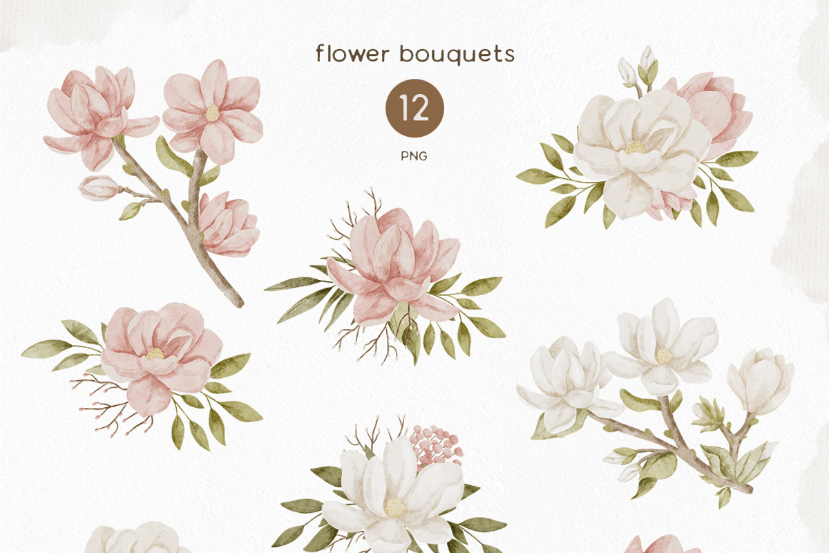 Mom & Baby Animals Floral Collection, an Animal Illustration by polikarpovaart (Photo 5 of 12)
