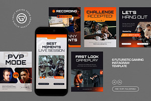 Gaming Instagram Template, a Flyer Template by graphicook