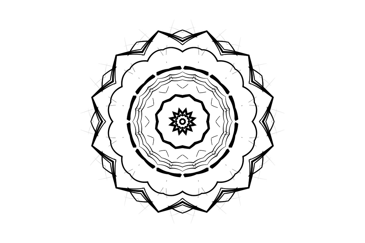 Modern Black and White Mandala Pack, a Decorative Illustration by NJ Himel (Photo 2 of 101)