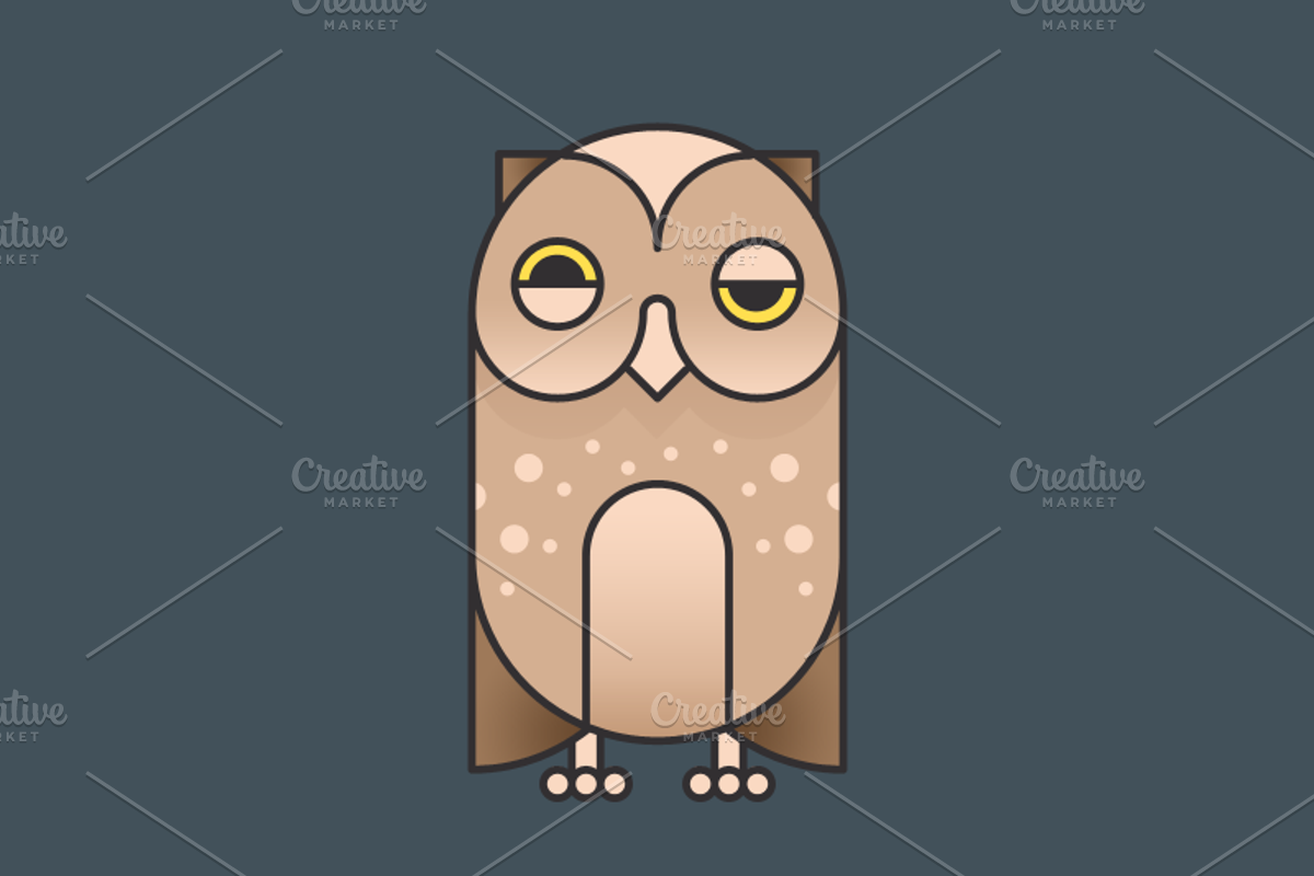 Simply Animals / Owl, a Graphic by Offshore Shop