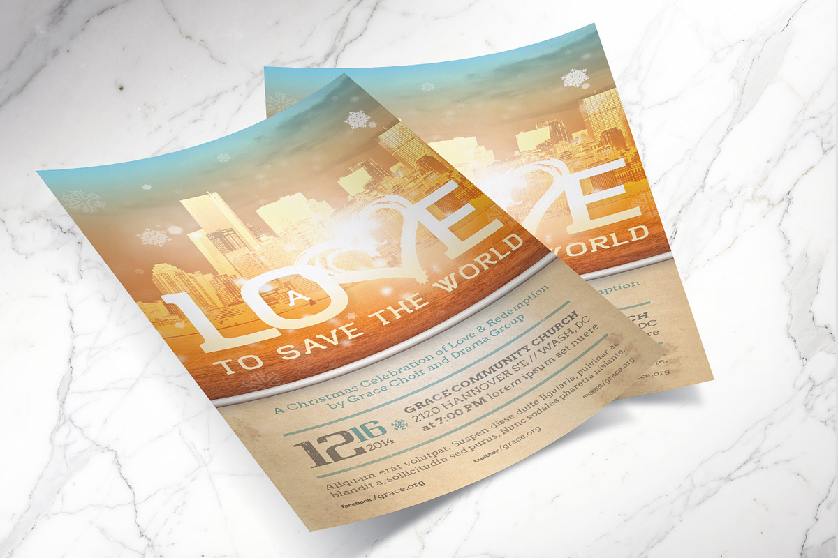 Christmas Concert Flyer Photoshop, a Flyer Template by Godserv Designs (Photo 2 of 8)