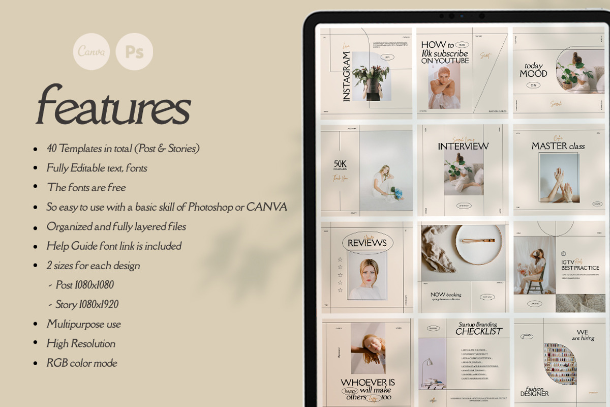 Content Marketing Template PS CANVA, a Social Media Template by goodesign (Photo 10 of 14)
