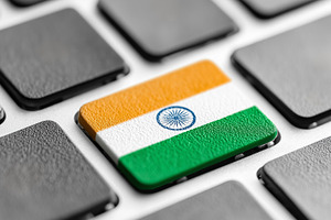 Computer keyboard key with the India, a Technology Photo by MistyDay