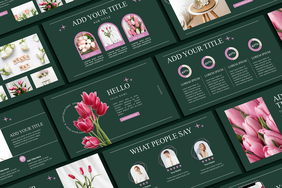 Flower Powerpoint Template, a Presentation Template by SKY CREATION (Photo 1 of 6)