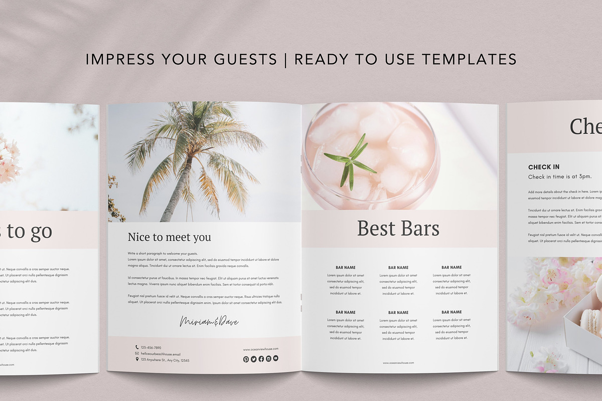 Airbnb Welcome Book Template Canva, a Brochure Template by DeeBeeDesign (Photo 3 of 10)