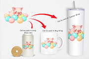 Easter Pig Clipart, a Graphic by Artnoy (Thumbnail 4 of 5)