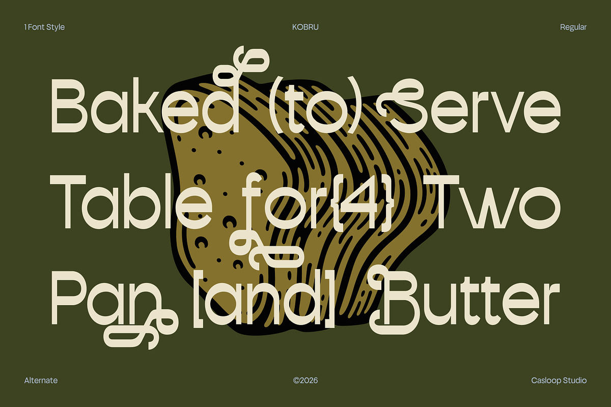 Kobru – Freshly Display Font, a Sans Serif Font by Casloop Studio (Photo 4 of 10)