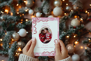 Photo Pink Bow Holiday Card, a Card Template by LucaTheme (Thumbnail 1 of 6)