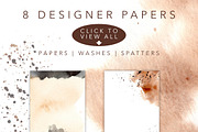 Ombre Grey & Brown Washes, an Illustration by Feather Grace Designs (Thumbnail 2 of 7)