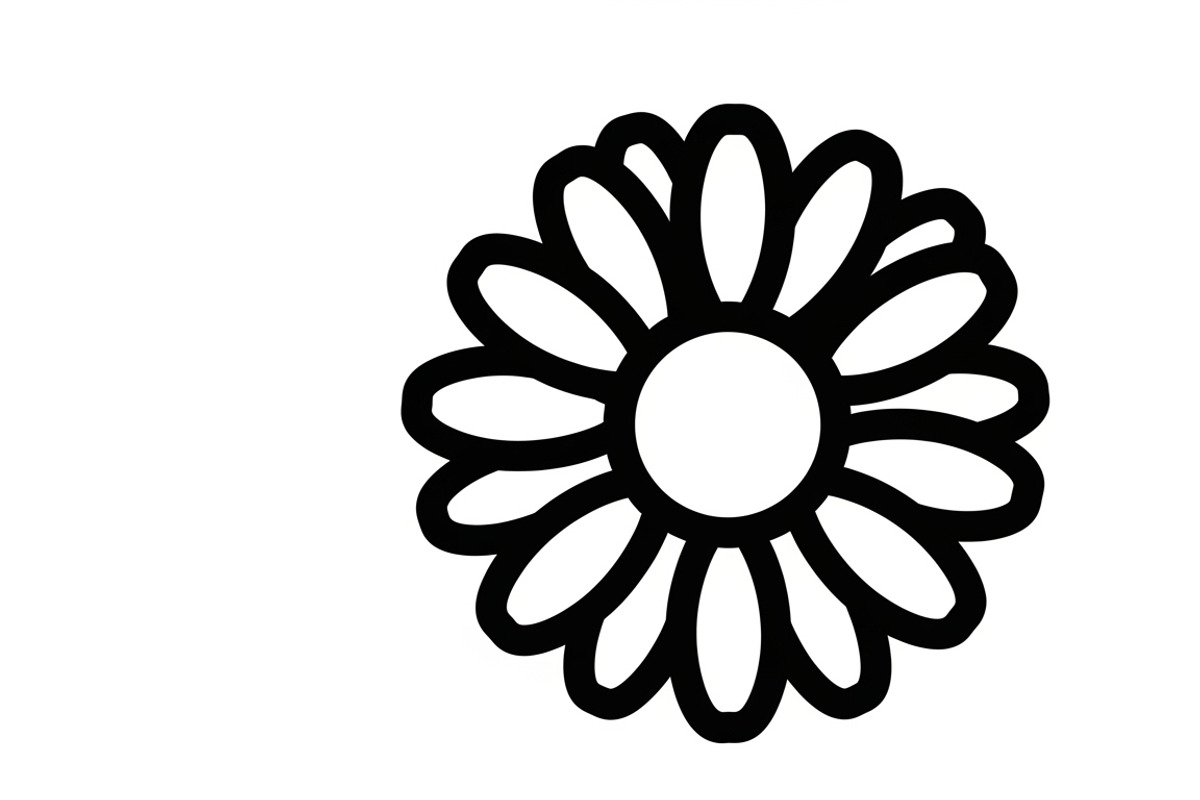Charming daisy circle decor design, an Illustration by Amazin_art (Photo 4 of 27)