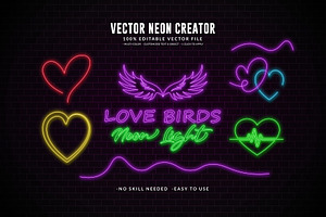 Editable Vector Neon Creator Effect