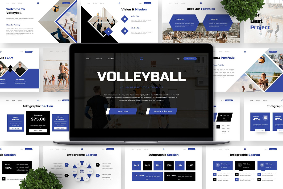 Volleyball - Sport Powerpoint, a Presentation Template by Deepslide Studio (Photo 3 of 6)