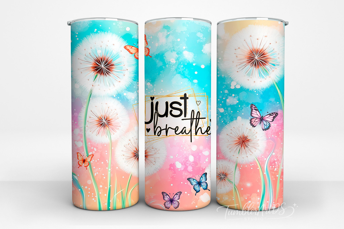 Just Breathe Tumbler PNG, a Pattern Graphic by TumblerArtDS (Photo 1 of 3)