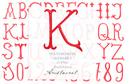 Watercolor letters numbers, a Decorative Illustration by LABFcreations (Thumbnail 1 of 3)