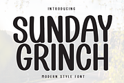Sunday Grinch | Script Font, a Script Font by Scratchones (Thumbnail 1 of 8)