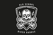 Old School Biker Badges and Elements, an Object Graphic by danielcomerci (Thumbnail 1 of 4)