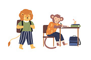 Back to school animals set, an Animal Illustration by Good Studio (Thumbnail 6 of 8)