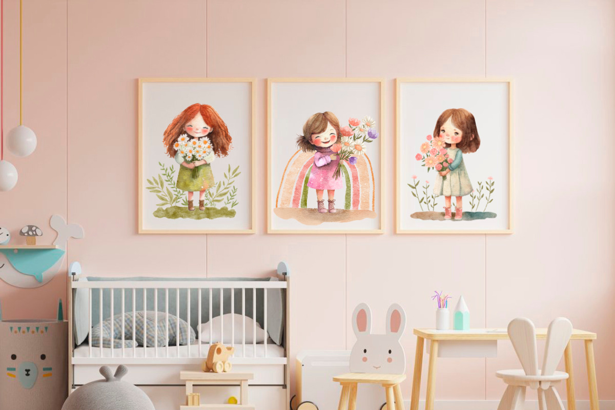 Flower Girls. Watercolor set, a Decorative Illustration by AlineArtStore (Photo 6 of 8)