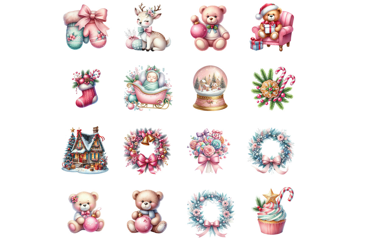 Coquette Christmas Clipart, an Illustration by Designworld (Photo 4 of 5)