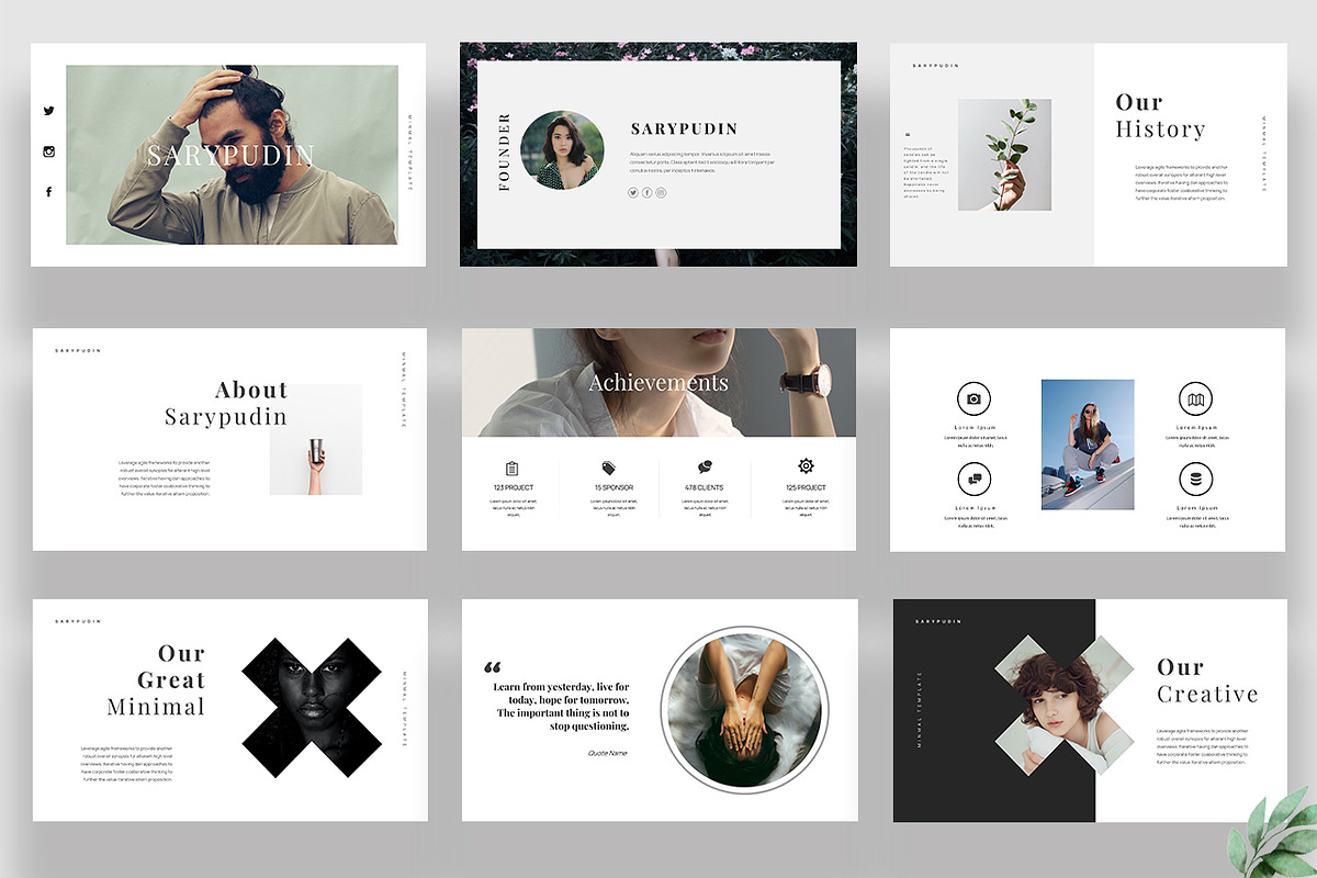 SARYPUDIN - Minimal Gslides, a Presentation Template by Infinity Vector Studio (Photo 5 of 6)