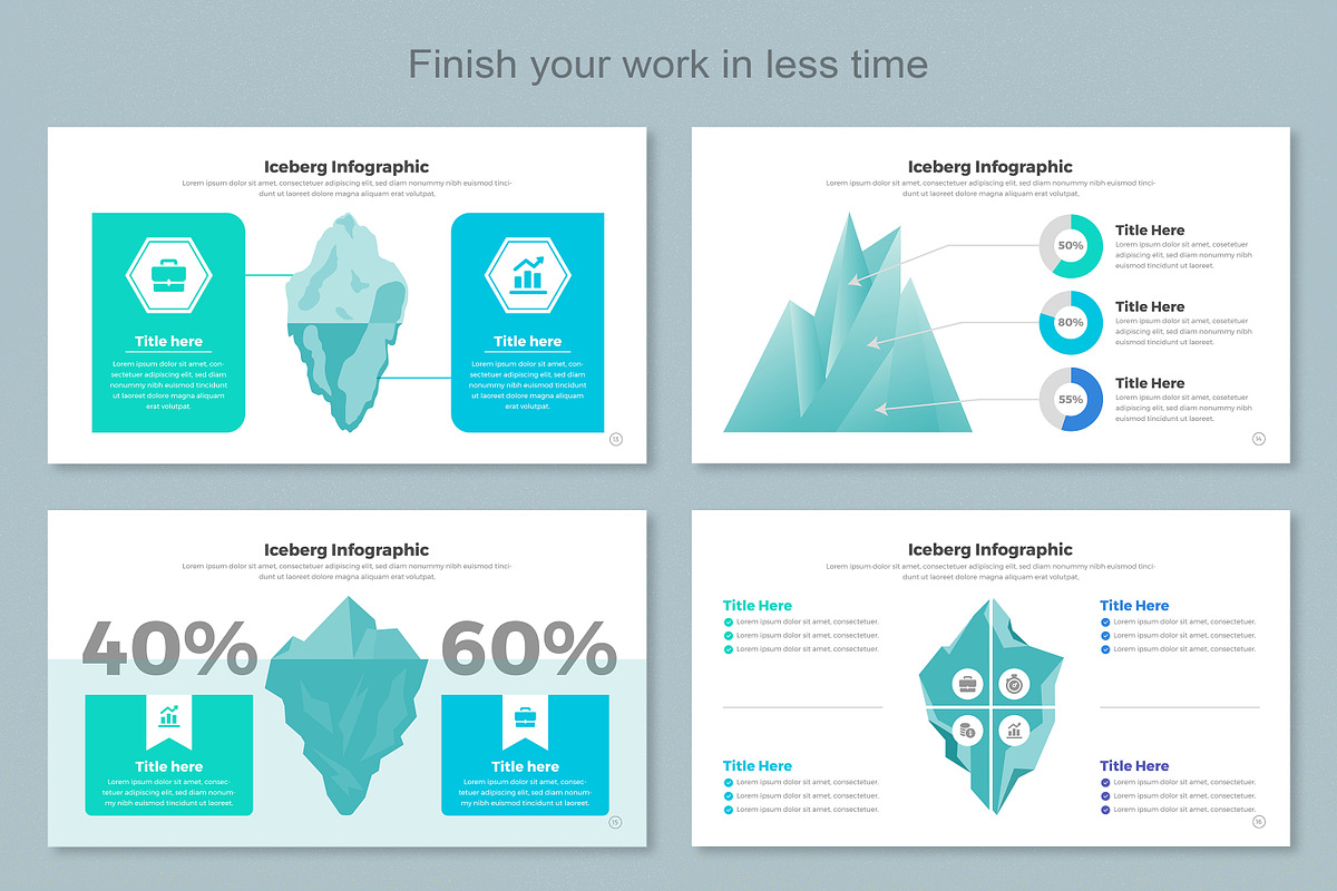 Iceberg Infographic PowerPoint, a Presentation Template by Mighty-Slide (Photo 5 of 6)