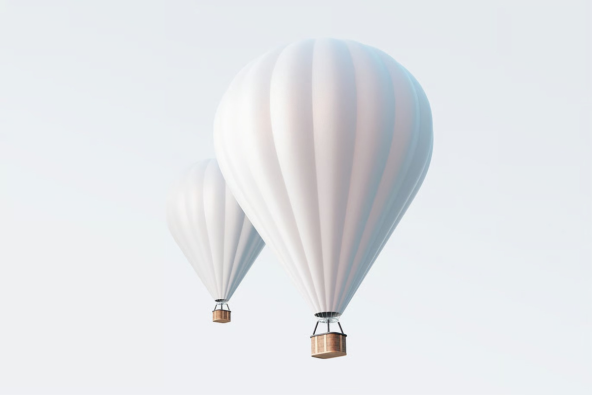 Hot Air Balloon Mockup, a Product Mockup by zpackcreative (Photo 2 of 4)