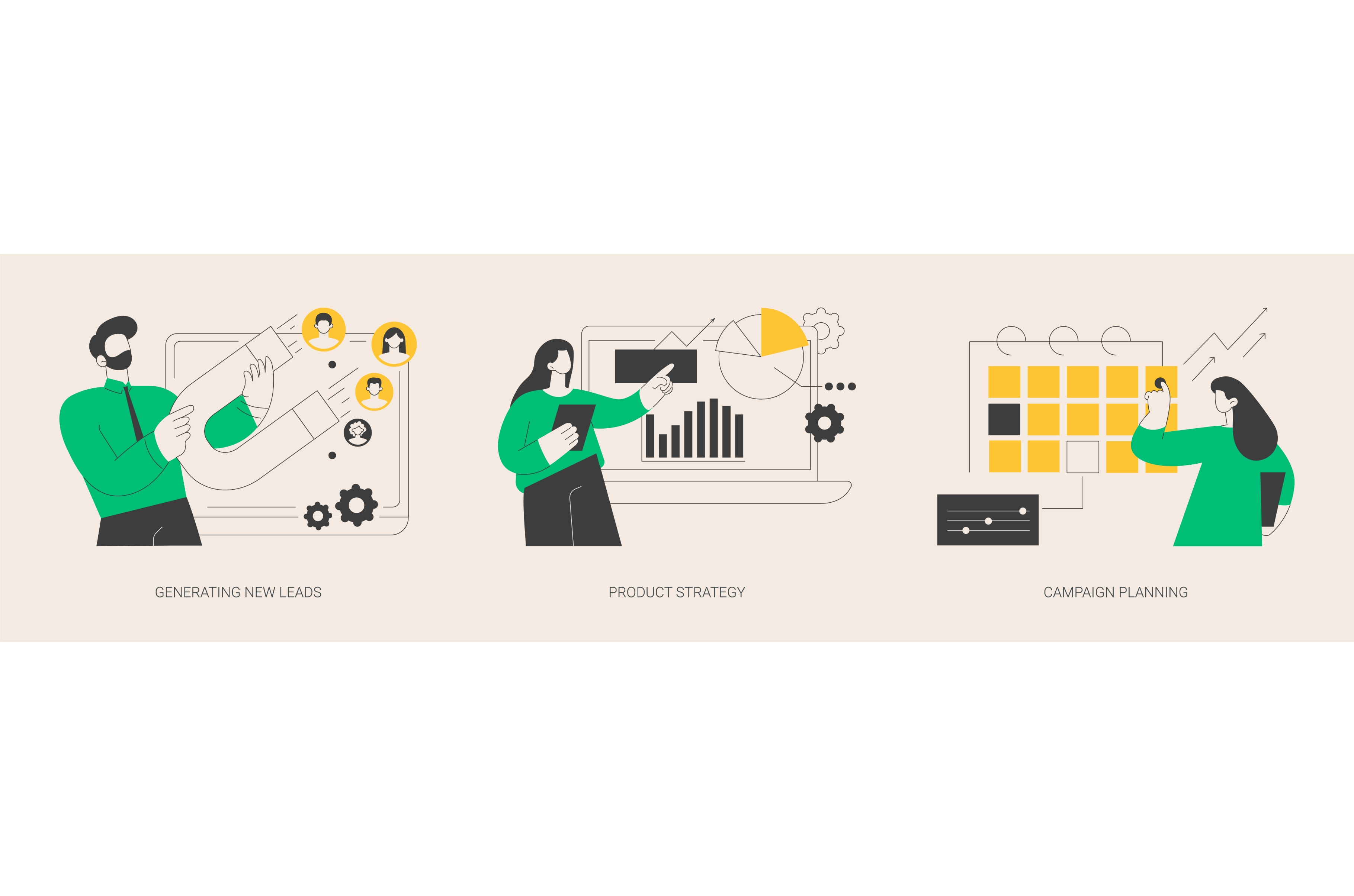 Sales strategy abstract concept, a Finance Illustration by Visual ...