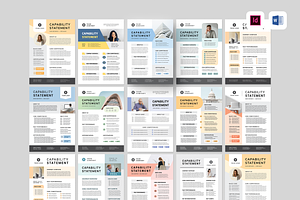 Capability Statement Bundle, a Flyer Template by Leaflove